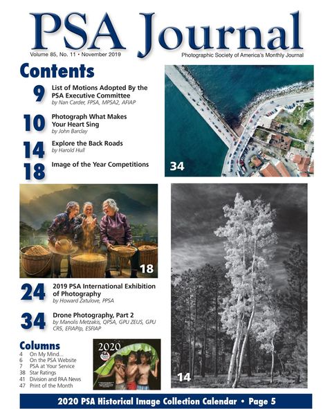 My article about Drone Photography, part B in November PSA Journal, page 34.