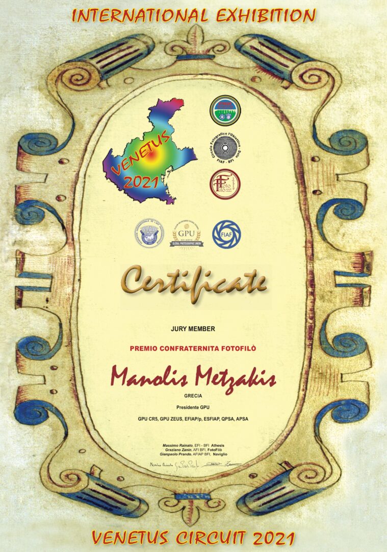 Member of the Jury in the Venetus Circuit in Italy 2021!Early bird fee before 31st July!